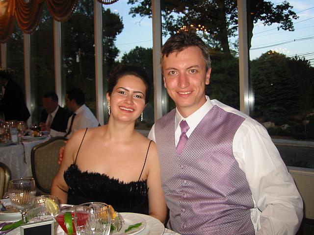Anastasia and Konstantin at the table