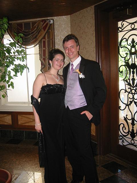 Anastasia and Konstantin in hallway