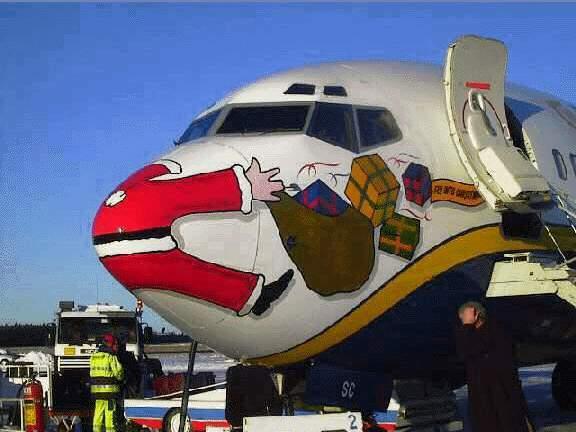 santa flying