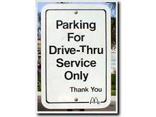 parking for drive through customers