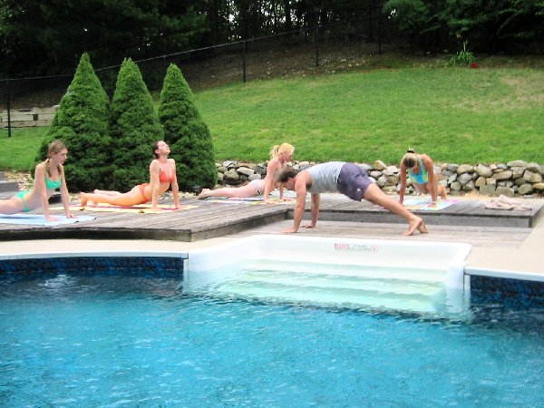 Yogas by the pool
