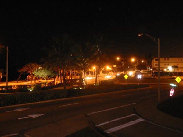 beach drive at night