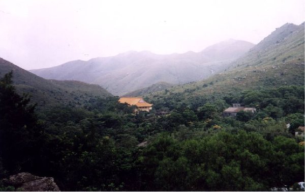 Monastery in mountains of Lantau