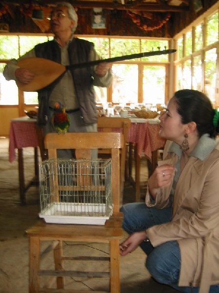 anastasia and parrot