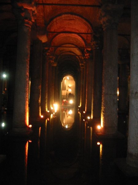 inside gigantic underground cistern