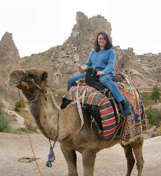 anastasia on a camel