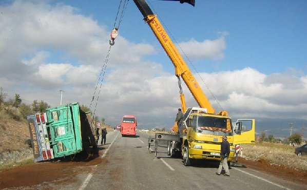 overturned truck