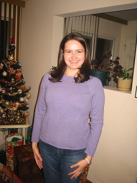 Anastasia wearing her present