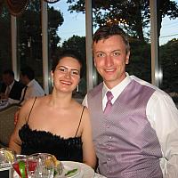 Anastasia and Konstantin at the table