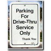 parking for drive through customers