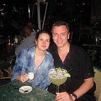 anastasia with coffe konstantin with 45 oz margarita