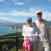 Anastasia and Konstantin at the top