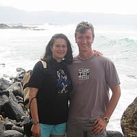 Anastasia and Konstantin by ocean