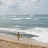 surfer on a beach