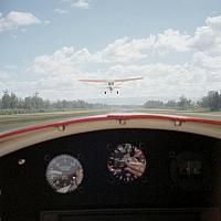 in glider during takeoff