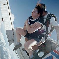 anastasia jumping from the plane