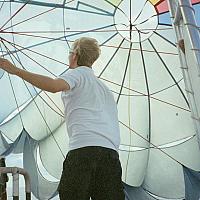 setting up the parasail
