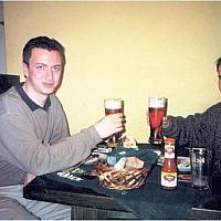 Denis and I in a bar