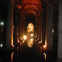 inside gigantic underground cistern