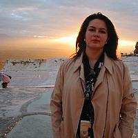 Anastasia in beautiful sunset