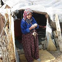 a local woman from the hut