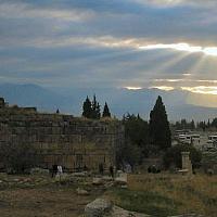 beautiful skies over the ruins