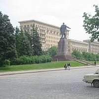 behind lenin monument