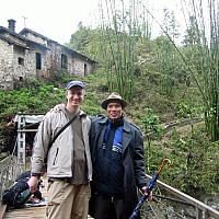 Konstantin and the minder on the bridge