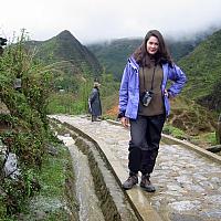 waterfalls by the road