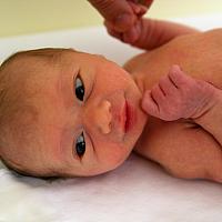 on a changing table